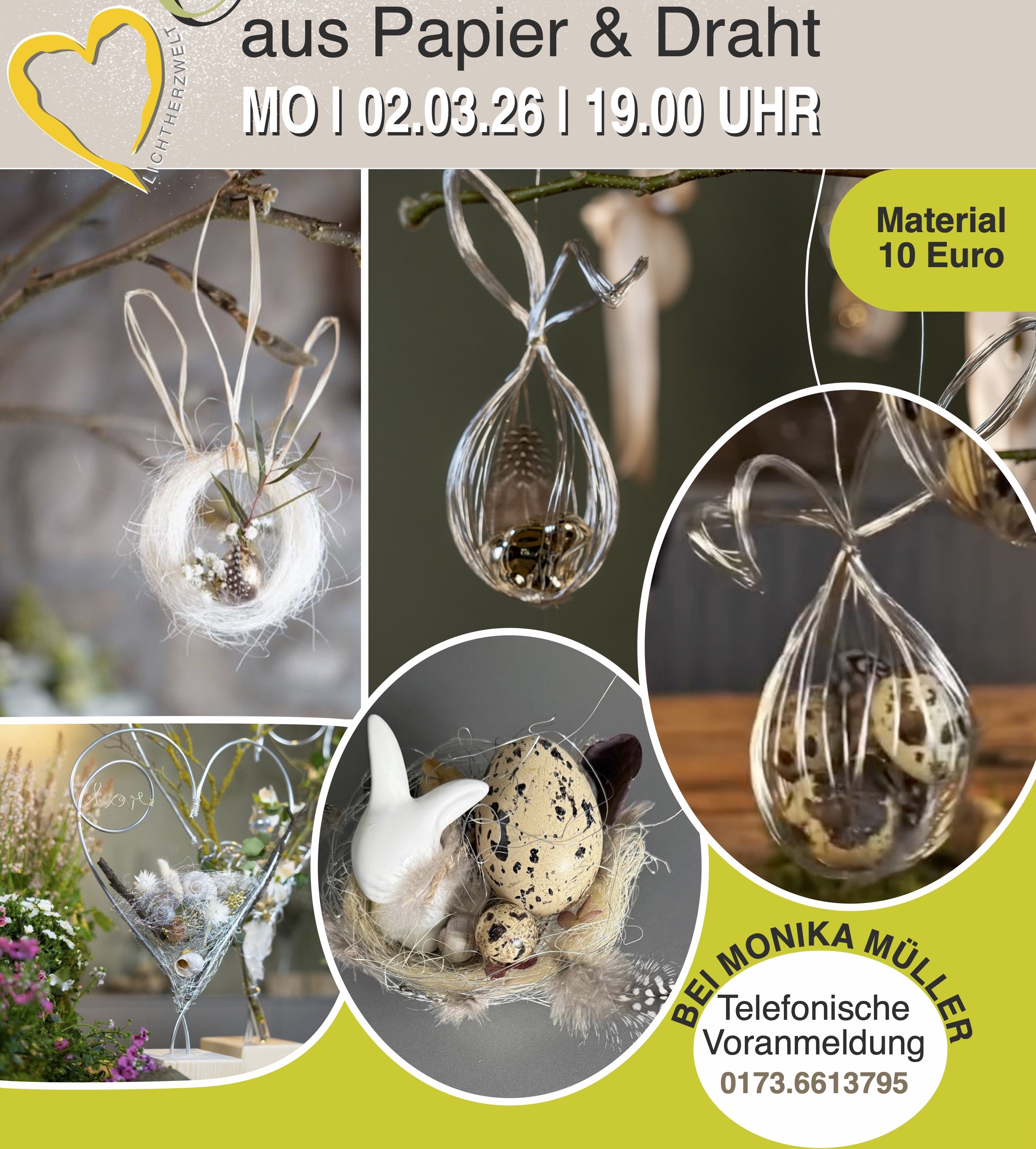 Bild zur Veranstaltung: Osterzauber aus Papier & Draht
